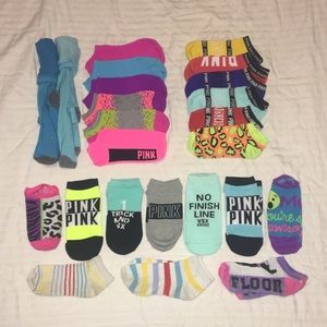 Bundle Victoria Secret PINK Socks + Random Socks